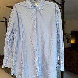 H&M Blue Oxford Shirt Dress